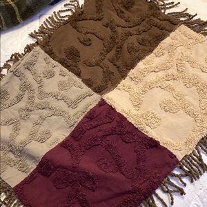 Elegant Patchwork Throw Pillow Cover, good condition. Two standard covers